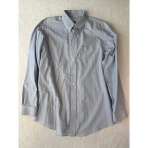 Brooks Brothers Regent Fit The Original Polo Shirt Size 17 1/2 Non Iron Stripe